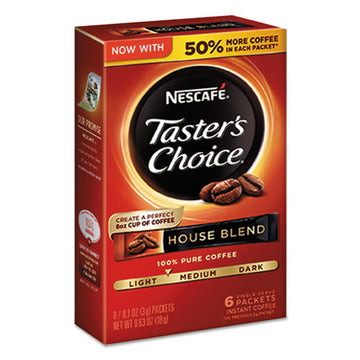 Nescafé® Taster's Choice House Blend Instant Coffee, 0.1oz Stick, 6-box, 12box-carton freeshipping - TVN Wholesale
